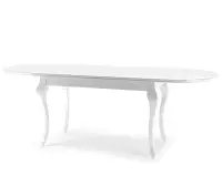MERSO LK  stół rozkładany 80x140-180 owal  biały połysk